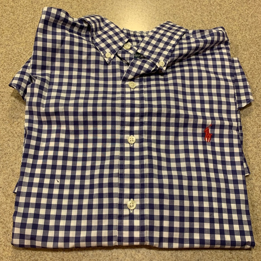 Ralph Lauren Blue & White Checkered Shirt